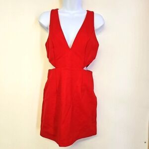 NBD Revolve Red Cut Out Mini Dress Size M Sexy Party Going Out Club